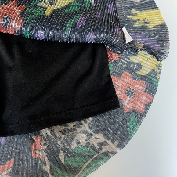 NWT Zara Collection Woman Basic Shimmer Floral Black Long Sleeve Dress S… - Picture 11 of 16